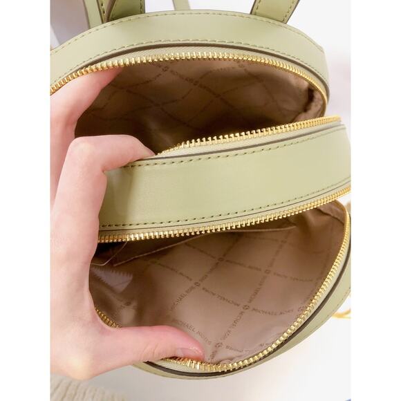 Michael Kors 35S2G8TB2L Jaycee Medium Pebbled Leather Backpack IN LIGHT SAGE - Picture 7 of 8